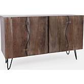 Nature's Edge Server Buffet in Slate Gray Wood & Iron